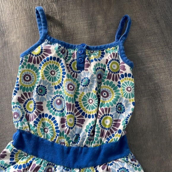 Tea Collection Blue Medallion Sleeveless Romper - Picture 2 of 5